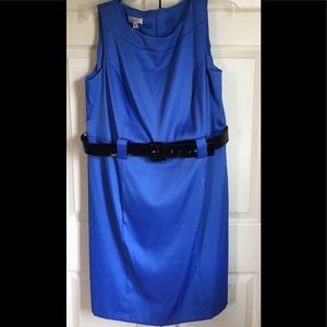 DressBarn blue sleeveless semi formal dress 18W